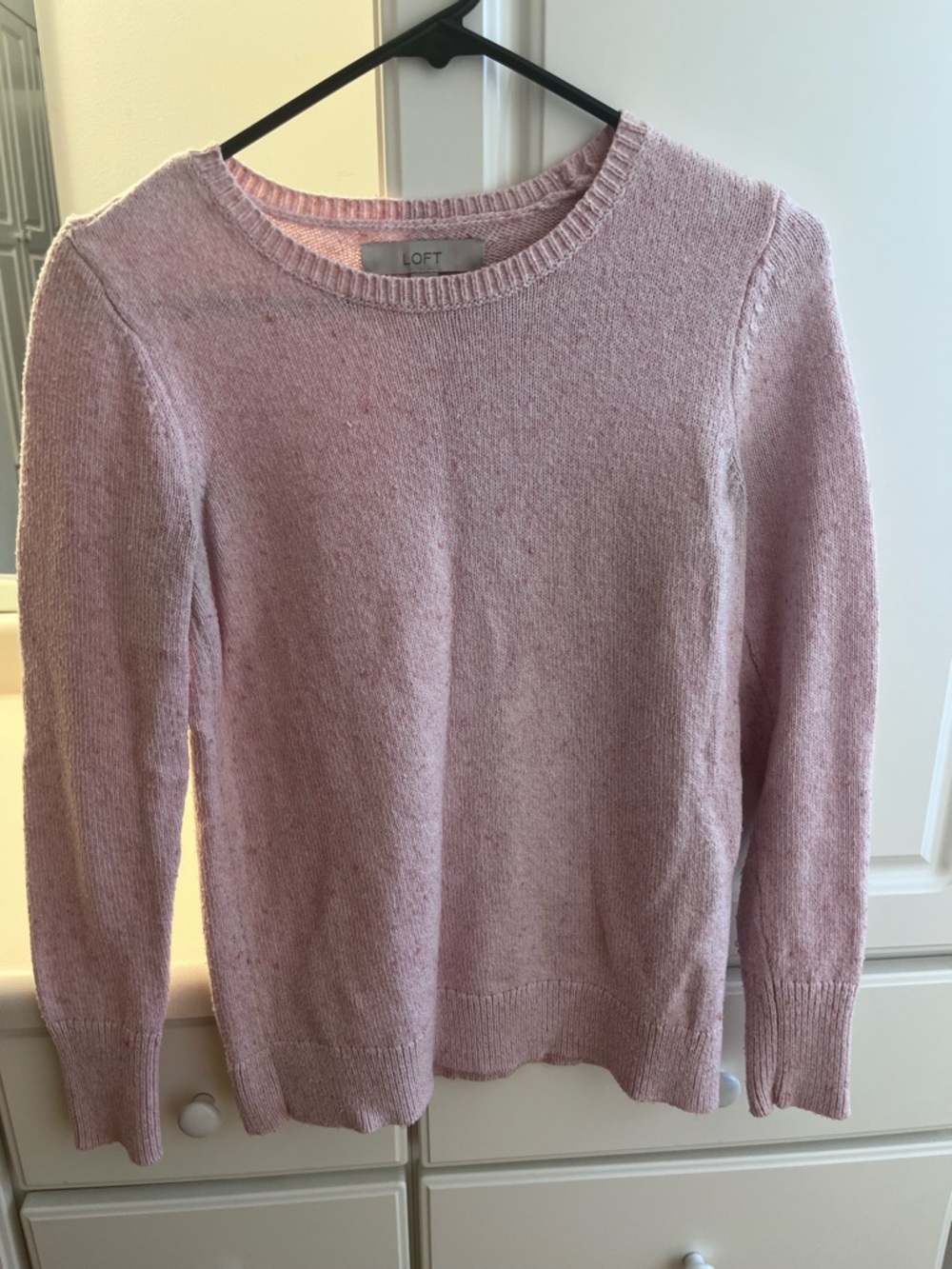 LOFT Soft Light Pink Crewneck Sweater